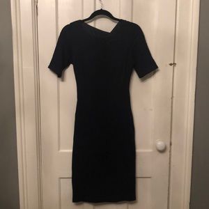 Cutout  back dress. Navy blue.